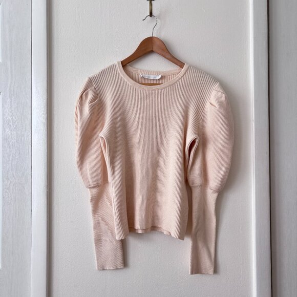 Jonathan Simkhai Levy Ribbed Puff Shoulder Sweater - Picture 2 of 7